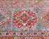 3x5 Gray Rust Kazak Afghan Hand Knotted Geometric Wool Area Rug